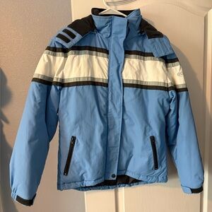 Woman’s ski jacket: Small. Worn just a few times during a week-long ski trip.